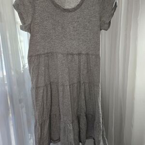 Time and Tru Light Gray Short Sleeve Knit Dress